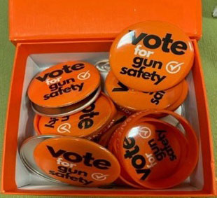 vote for gun safety buttons